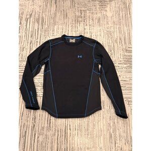 Under Armour women's small (fitted) black/blue Coldgear long sleeve Retails $65